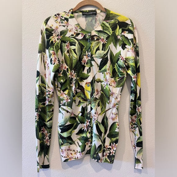 Dolce & Gabbana Silk Cardigan Set with Tank - Picture 2 of 9